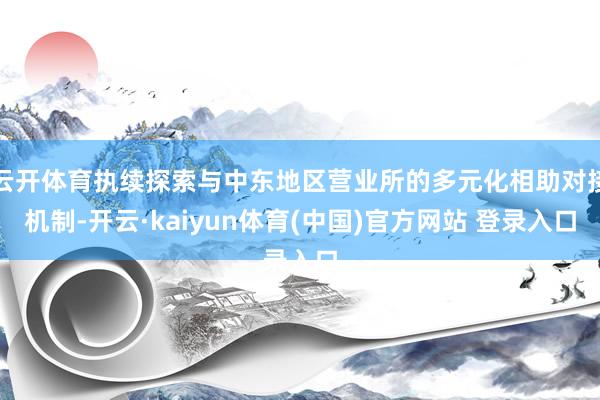 云开体育执续探索与中东地区营业所的多元化相助对接机制-开云·kaiyun体育(中国)官方网站 登录入口